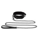 Sportsheets Sincerely Bow Tie Collar & Leash - elegancka czarna obroża z kokardką