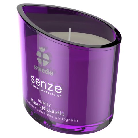 Swede Senze Divinity Świeca do masażu 50 ml - grejpfrut, palmarosa, pomarańcza Swede Senze Divinity Świeca do masażu 50 ml - grejpfrut, palmarosa, pomarańcza