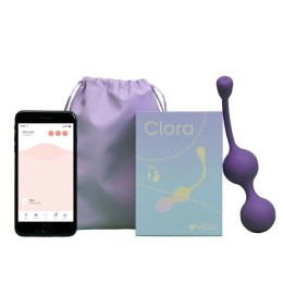 Vibio Clara Purple - Bezprzewodowe kulki do ćwiczeń mięśni Kegla Bluetooth