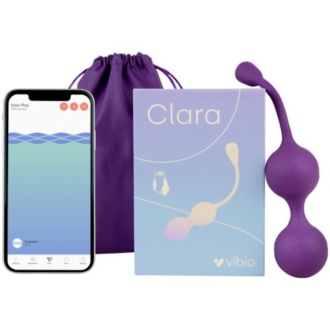 Vibio Clara Purple - Bezprzewodowe kulki do ćwiczeń mięśni Kegla Bluetooth Vibio Clara Purple - Bezprzewodowe kulki do ćwiczeń mięśni Kegla Bluetooth