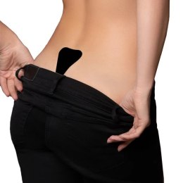Bye Bra Adhesive Thong Black One Size - samoprzylepne stringi czarne