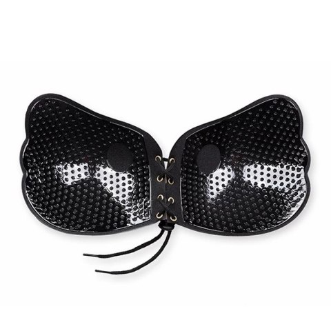 Bye Bra Lace-It Bra E Black samoprzylepny biustonosz wiązany czarny Bye Bra Lace-It Bra E Black samoprzylepny biustonosz wiązany czarny