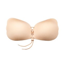 Bye Bra Lace-It Bra E Nude - Samonośny biustonosz z regulacją, wielorazowy
