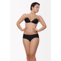 Bye Bra Padded Panties L Black - Majtki modelujące z pianką, niski stan