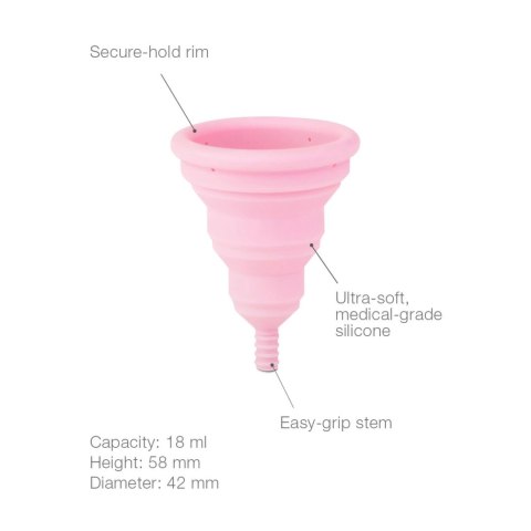 Intimina Lily Cup Compact A silikonowy kubeczek menstruacyjny składany Intimina Lily Cup Compact A silikonowy kubeczek menstruacyjny składany