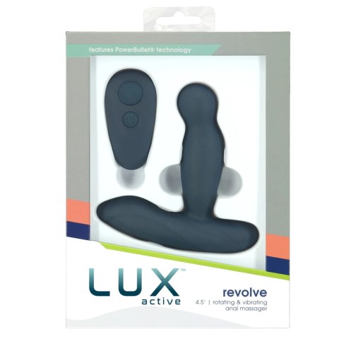 Lux Active Revolve - zaawansowany masażer obrotowy z pilotem, silikonowy Lux Active Revolve - zaawansowany masażer obrotowy z pilotem, silikonowy