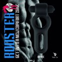 Rooster Drake silikonowy pierścień podwojny z funkcją wibracji czarny