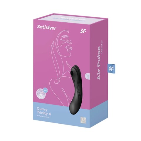 Satisfyer Curvy Trinity 4 Black - 3-funkcyjny masażer silikonowy IPX7 Satisfyer Curvy Trinity 4 Black - 3-funkcyjny masażer silikonowy IPX7