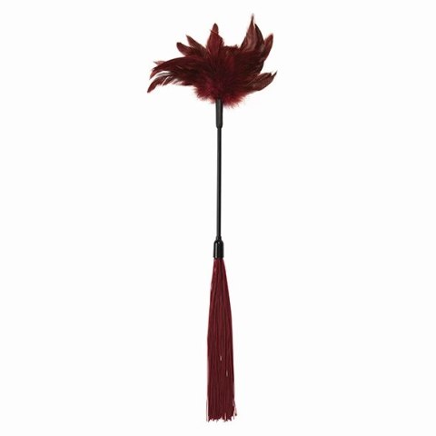 Sportsheets S&M Enchanted Feather Tickler 2w1 bicz i piorko bordowe 57cm Sportsheets S&M Enchanted Feather Tickler 2w1 bicz i piorko bordowe 57cm