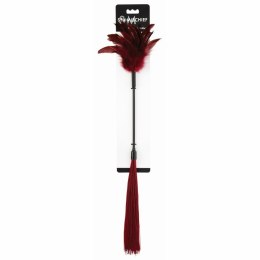 Sportsheets S&M Enchanted Feather Tickler 2w1 bicz i piorko bordowe 57cm