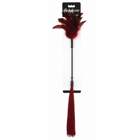Sportsheets S&M Enchanted Feather Tickler 2w1 bicz i piorko bordowe 57cm Sportsheets S&M Enchanted Feather Tickler 2w1 bicz i piorko bordowe 57cm