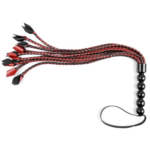 Sportsheets Saffron Braided Flogger pleciony pejcz ze sztucznej skory 61cm Sportsheets Saffron Braided Flogger pleciony pejcz ze sztucznej skory 61cm