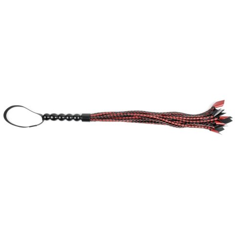 Sportsheets Saffron Braided Flogger pleciony pejcz ze sztucznej skory 61cm Sportsheets Saffron Braided Flogger pleciony pejcz ze sztucznej skory 61cm