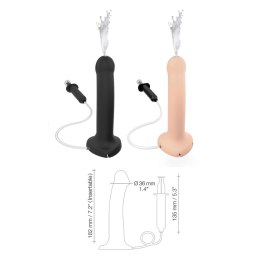 Strap-On-Me Czarna Squirting Prosta Forma z Przyssawką 18 cm