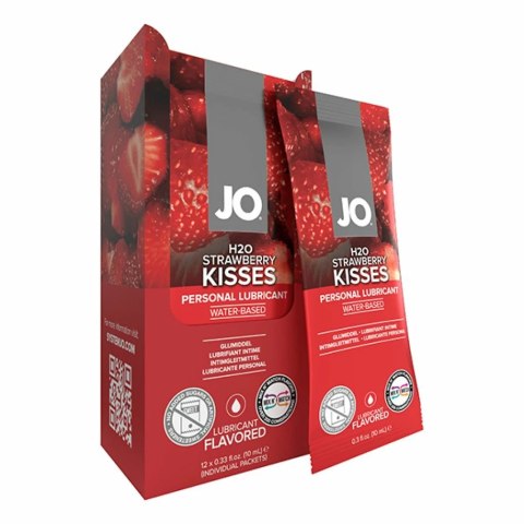 System JO H2O Strawberry - Zestaw smakowych saszetek 12x10 ml System JO H2O Strawberry - Zestaw smakowych saszetek 12x10 ml