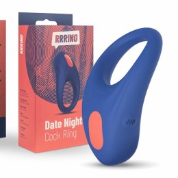FeelzToys RRRING Date Night - silikonowy pierścień wibrujący USB, czarny