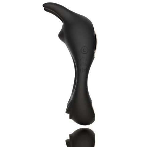 FeelzToys Zeus Black - Pierścień wibrujący z podwojnym napędem, czarny FeelzToys Zeus Black - Pierścień wibrujący z podwojnym napędem, czarny