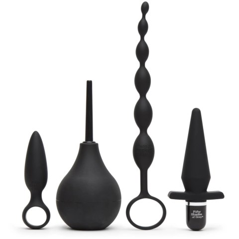 Fifty Shades of Grey Pleasure Overload Starter Kit 4-elementowy, czarny Fifty Shades of Grey Pleasure Overload Starter Kit 4-elementowy, czarny