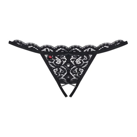 Obsessive 831 Stringi z otwartą strefą koronkowe czarne S/M Obsessive 831 Stringi z otwartą strefą koronkowe czarne S/M