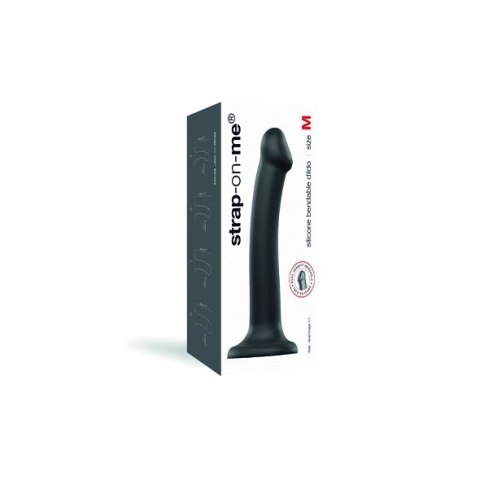 Strap-On-Me Bendable Dual Density Czarny M silikonowy model intymny Strap-On-Me Bendable Dual Density Czarny M silikonowy model intymny