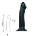 Strap-On-Me Dual Density Bendable Model Black L - silikonowy, 19 cm