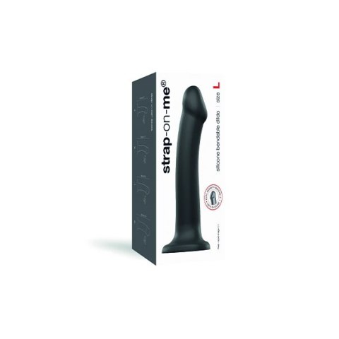 Strap-On-Me Dual Density Bendable Model Black L - silikonowy, 19 cm Strap-On-Me Dual Density Bendable Model Black L - silikonowy, 19 cm