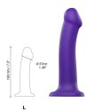 Strap-On-Me Dual Density Bendable Model L Fioletowy 19 cm
