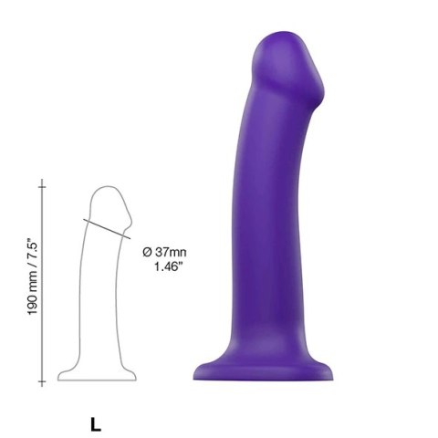 Strap-On-Me Dual Density Bendable Model L Fioletowy 19 cm Strap-On-Me Dual Density Bendable Model L Fioletowy 19 cm
