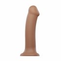 Strap-On-Me Dual Density Bendable S silikonowy model z przyssawką caramel
