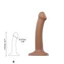 Strap-On-Me Dual Density Bendable S silikonowy model z przyssawką caramel