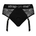 Strap-On-Me Harness Diva L - uprząż koronkowa z regulacją, czarna