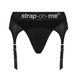 Strap-On-Me Harness Rebel S czarna uprząż z tiulu i mikrofibry