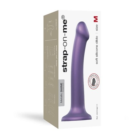 Strap-On-Me Mono Density Purple Shine - model z przyssawką, 18 cm Strap-On-Me Mono Density Purple Shine - model z przyssawką, 18 cm