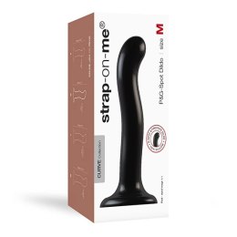 Strap-On-Me P&G Spot Dildo M czarny silikonowy model z przyssawką 18 cm