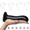 Strap-On-Me P&G Spot Dildo M czarny silikonowy model z przyssawką 18 cm