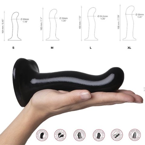 Strap-On-Me P&G Spot Model S czarny silikonowy z przyssawką 16,4 cm Strap-On-Me P&G Spot Model S czarny silikonowy z przyssawką 16,4 cm