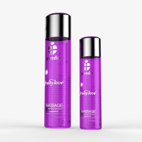Swede Fruity Love Massage Sweet Raspberry Rhubarb 120ml - Olejek do masażu Swede Fruity Love Massage Sweet Raspberry Rhubarb 120ml - Olejek do masażu