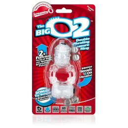 The Screaming O Big O 2 Clear - podwojny pierścień wibrujący transparentny