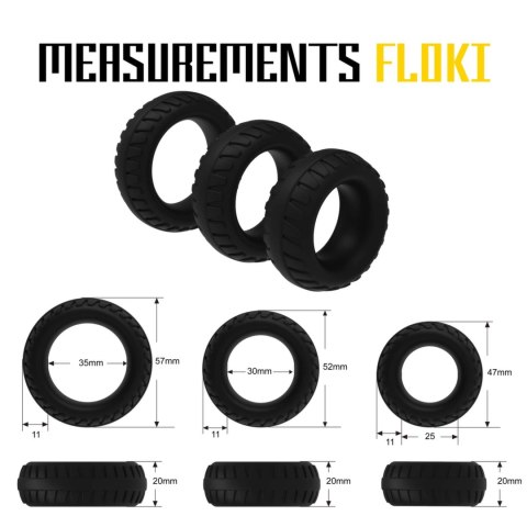 Velv Or Rooster Floki Pack - zestaw 3 elastycznych pierścieni silikonowych Velv Or Rooster Floki Pack - zestaw 3 elastycznych pierścieni silikonowych