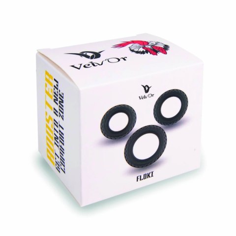 Velv Or Rooster Floki Pack - zestaw 3 elastycznych pierścieni silikonowych Velv Or Rooster Floki Pack - zestaw 3 elastycznych pierścieni silikonowych