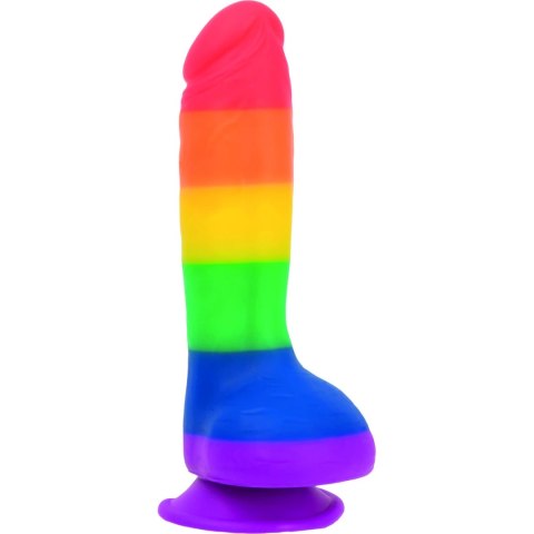 Addiction Justin Dong 20 cm Rainbow - silikonowa forma anatomiczna z przyssawką Addiction Justin Dong 20 cm Rainbow - silikonowa forma anatomiczna z przyssawką