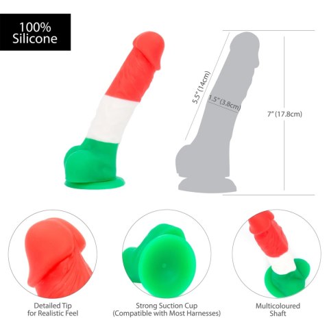 Addiction Leonardo 18 cm silikonowy model z przyssawką i jądrami Addiction Leonardo 18 cm silikonowy model z przyssawką i jądrami