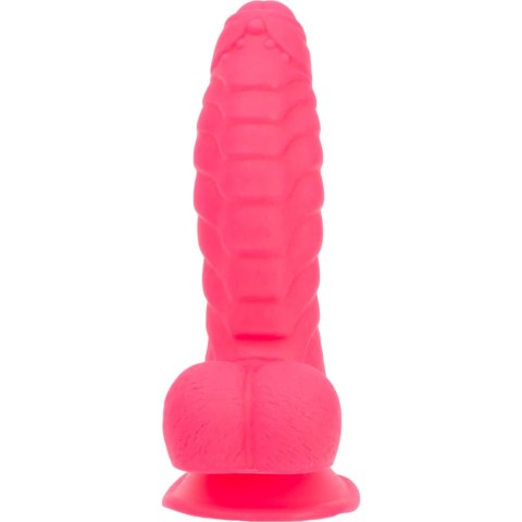 Addiction Tom Dong 18 cm Hot Pink silikonowy model z prążkowaną powierzchnią Addiction Tom Dong 18 cm Hot Pink silikonowy model z prążkowaną powierzchnią