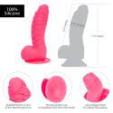 Addiction Tom Dong 18 cm Hot Pink silikonowy model z prążkowaną powierzchnią