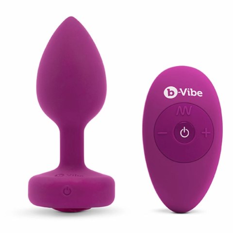 B-Vibe Jewel Plug S/M Pink Ruby - zdalnie sterowany model silikonowy B-Vibe Jewel Plug S/M Pink Ruby - zdalnie sterowany model silikonowy