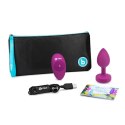 B-Vibe Jewel Plug S/M Pink Ruby - zdalnie sterowany model silikonowy