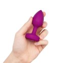 B-Vibe Jewel Plug S/M Pink Ruby - zdalnie sterowany model silikonowy