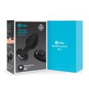 B-Vibe Vibrating Jewel Plug M/L Black Diamond - model z pilotem, 15 trybow