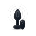 B-Vibe Vibrating Jewel Plug M/L Black Diamond - model z pilotem, 15 trybow