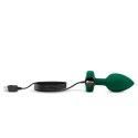 B-Vibe Vibrating Jewel Plug M/L Emerald - wibrujący korek z pilotem